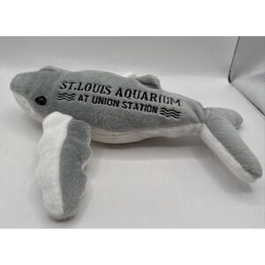 Vintage Wishpets Thelma Plush Whale St Louis Aquarium Gray Medium 1998 13In